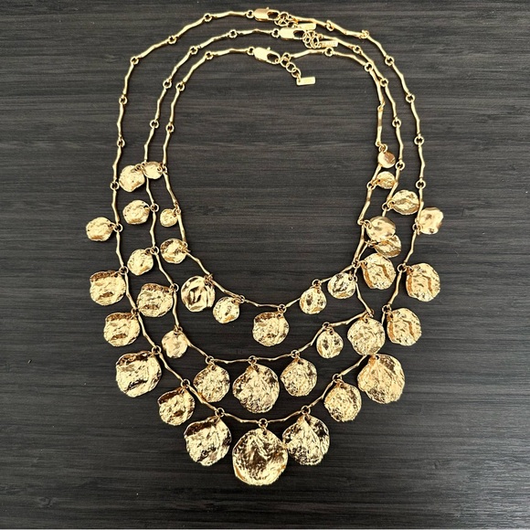 Zara Pack of 3 Medallion Necklaces in Gold Tone - Picture 2 of 9